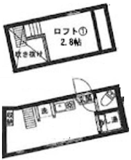 アーバンプレイス新中野VII(ワンルーム/2階)の間取り写真