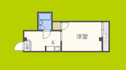 カルム大宮(1K/3階)の間取り写真