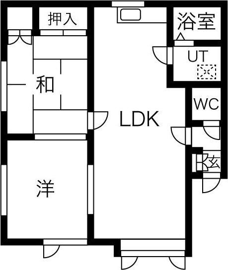クラウンハイム(2LDK/3階)の間取り写真