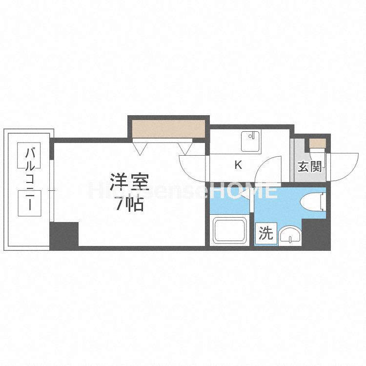 S-FORT大今里西(1K/3階)の間取り写真
