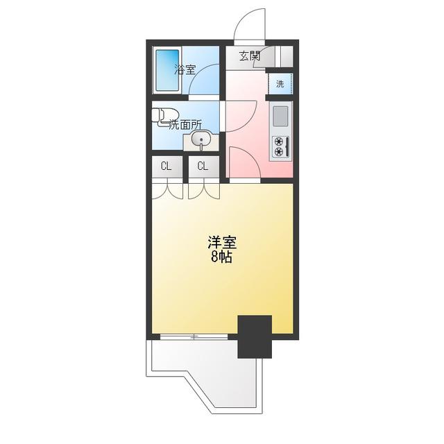 レジディア文京小石川II(1K/2階)の間取り写真