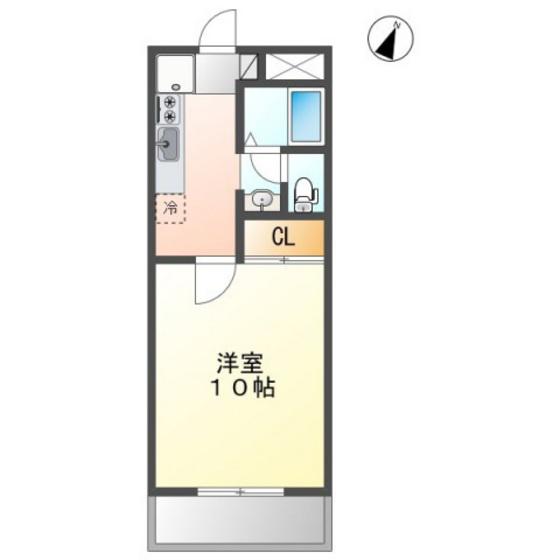 ロイヤルパレス林 I号棟(1K/3階)の間取り写真