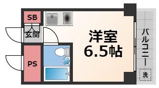 スカイプラザIII(ワンルーム/7階)の間取り写真