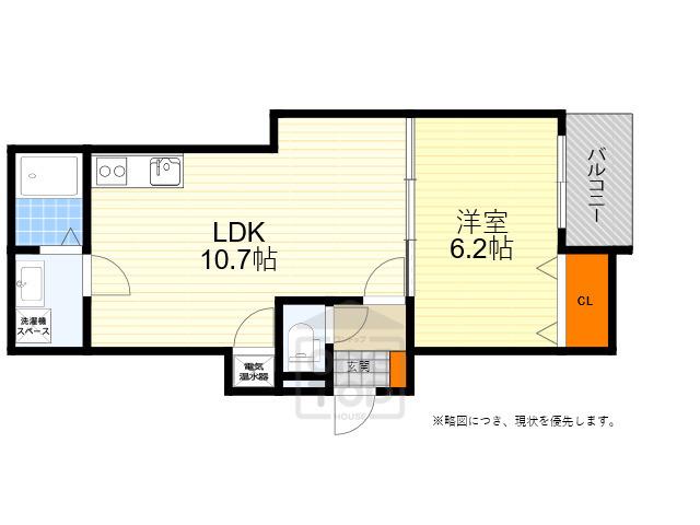 ART TENDO イースト(1LDK/3階)の間取り写真