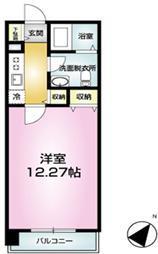 ファーストクラス中央インター(1K/3階)の間取り写真