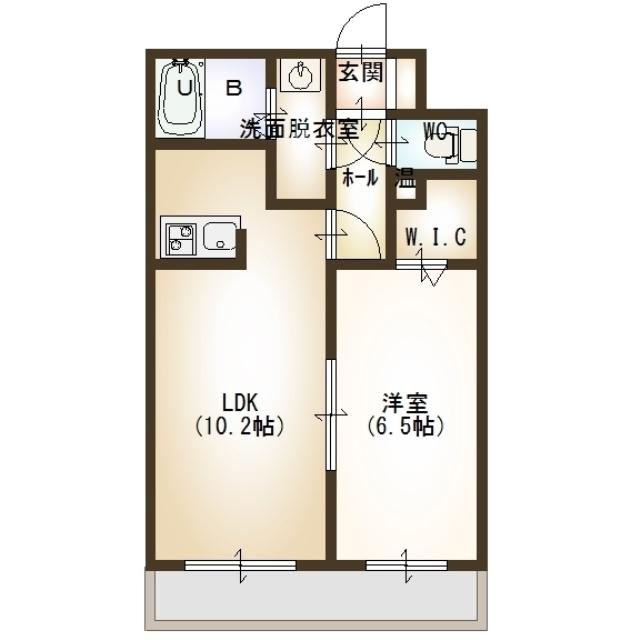 アヴァンティ(1LDK/3階)の間取り写真
