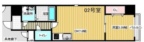 MAISON PREMIER VII(1DK/6階)の間取り写真