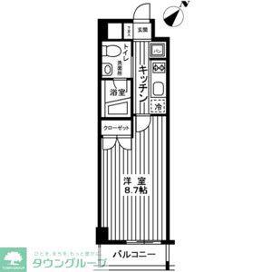 カスタリア神保町(1K/3階)の間取り写真