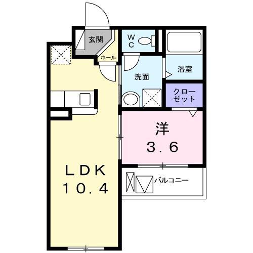 GRANDE REIZ(1LDK/3階)の間取り写真