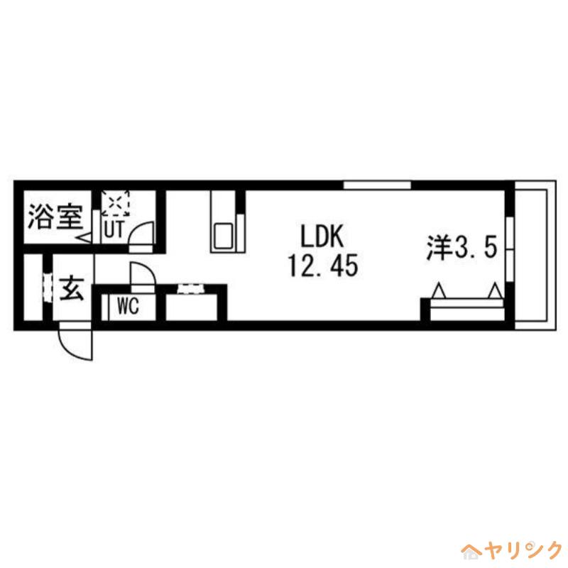 ティンガーラ須ヶ口 ウエスト(1LDK/3階)の間取り写真