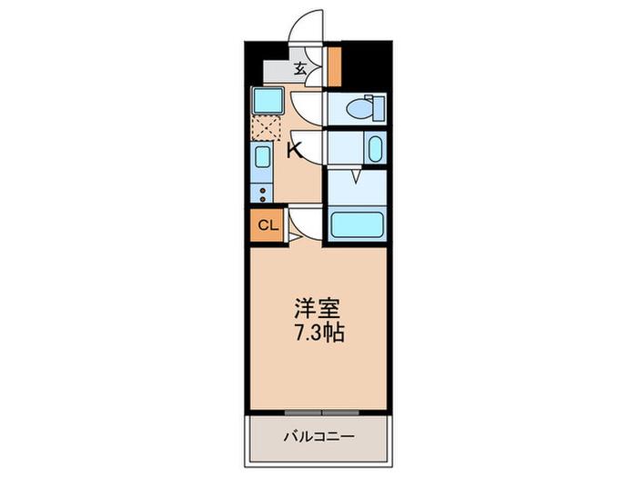 セオリー神戸クレール(1K/11階)の間取り写真
