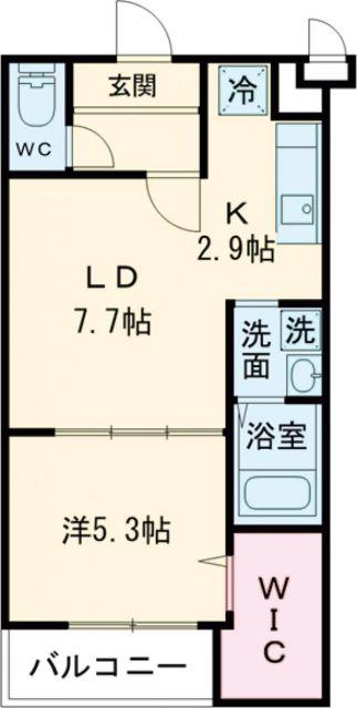 ヴェルメゾン南郷(1LDK/1階)の間取り写真