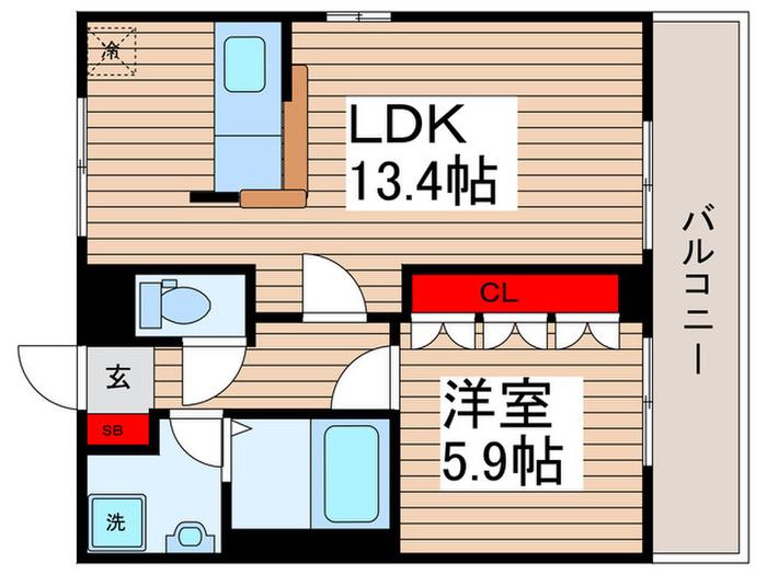 コンフォートレジデンス(1LDK/2階)の間取り写真
