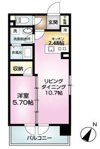 ファーストクラス中央インター(1LDK/3階)の間取り写真