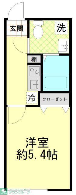 リバージュ要町(1K/2階)の間取り写真