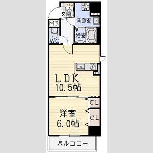 SOLARE(1LDK/2階)の間取り写真