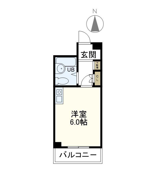 第2サンコート東戸塚(ワンルーム/3階)の間取り写真