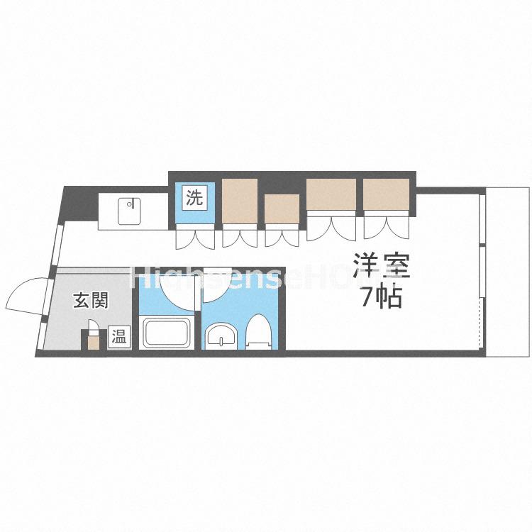 アバンティ深江S(1K/3階)の間取り写真
