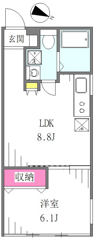 シルバーライズ亀戸(1LDK/2階)の間取り写真
