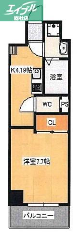 BELLA CASA ノース(1K/10階)の間取り写真