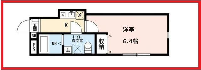 リバティ平井(1K/1階)の間取り写真