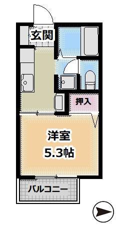 フレグランスNポート(1K/1階)の間取り写真