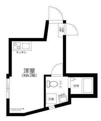 Cスクエア五反野(ワンルーム/1階)の間取り写真