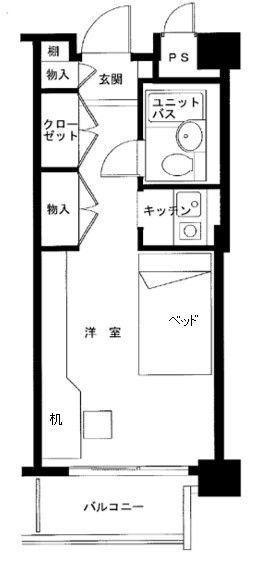 ビエラコート高槻(ワンルーム/5階)の間取り写真