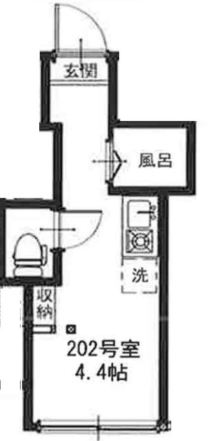 アーバンプレイス高円寺北(ワンルーム/2階)の間取り写真