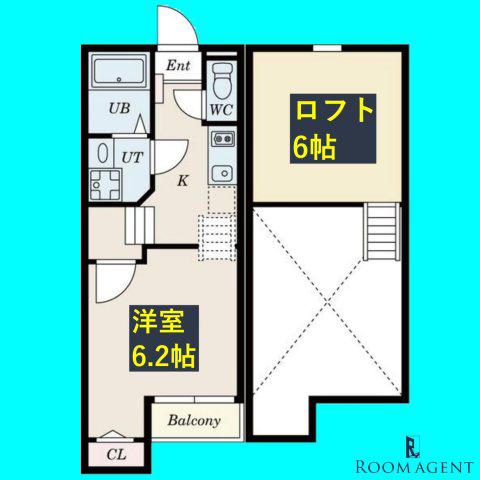 CREO中村公園弐番館(1K/1階)の間取り写真