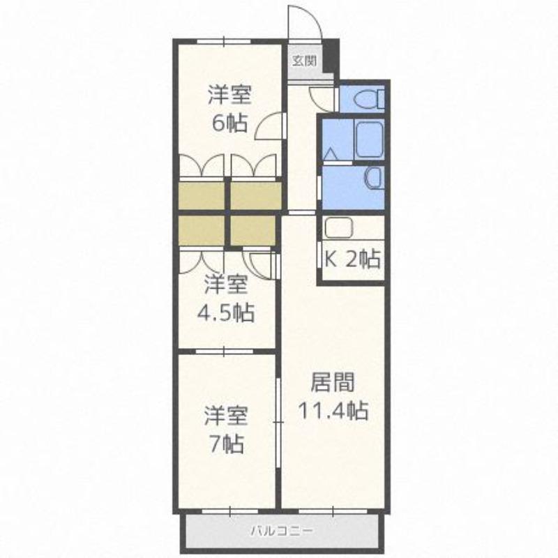  スノーベルみずきII (3LDK/2階)の間取り写真