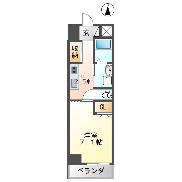ALBA MASUMIDA(1K/4階)の間取り写真