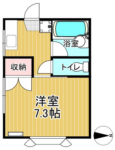 コートオオコシ(1K/2階)の間取り写真