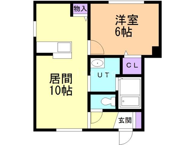AFFINO(1LDK/1階)の間取り写真