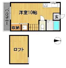 シティベール高良内(ワンルーム/2階)の間取り写真