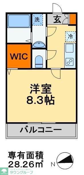タイニーヴィレッジ津田沼(1K/3階)の間取り写真