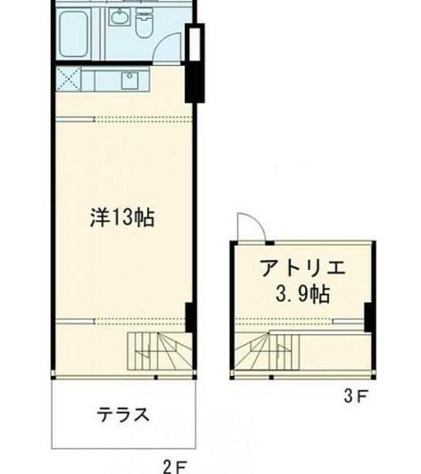 クラールハイト三宿I(1K/3階)の間取り写真