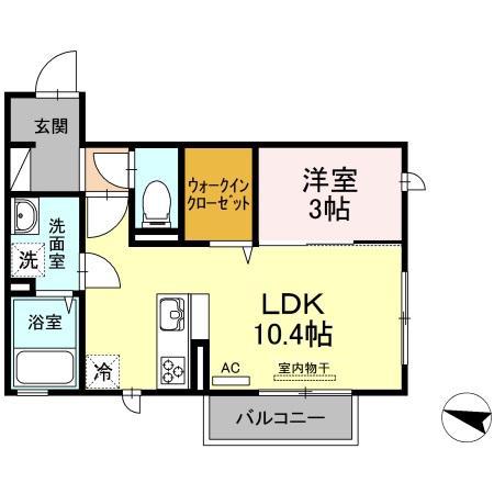 センティア.M(1LDK/2階)の間取り写真