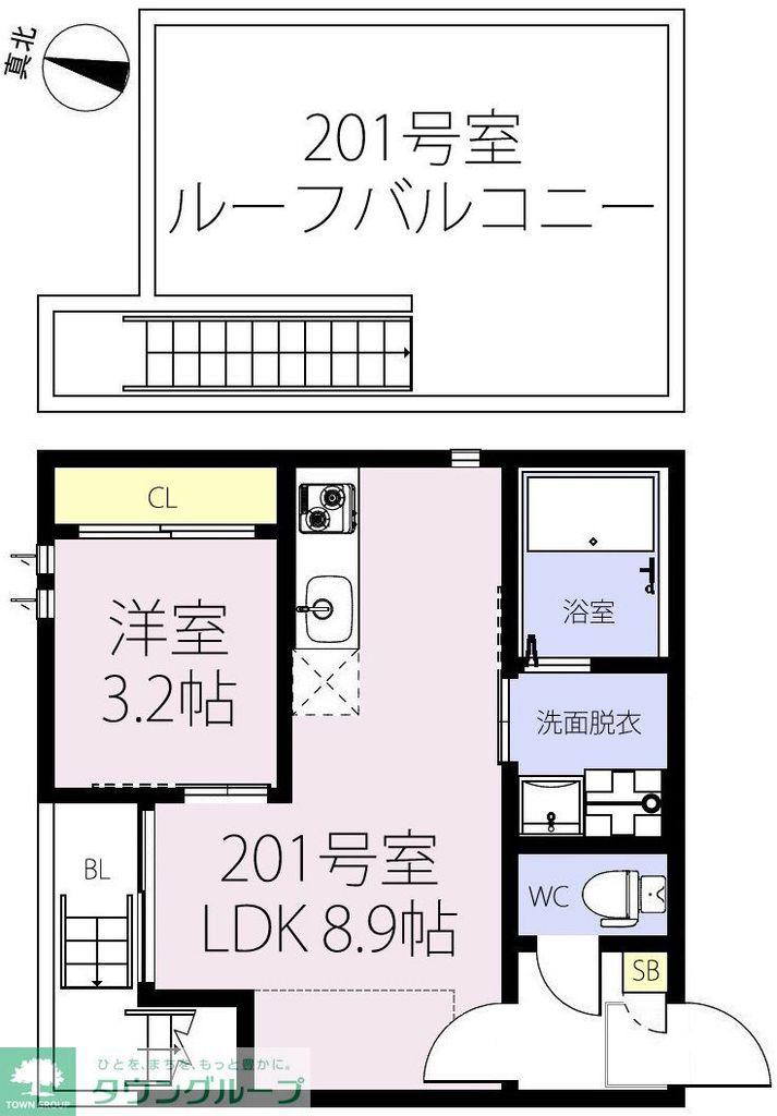 REGALEST FELIZ(1LDK/2階)の間取り写真