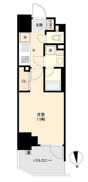 プライマル南砂(1K/7階)の間取り写真