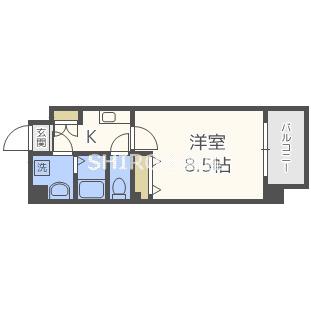 アストレア(1K/1階)の間取り写真