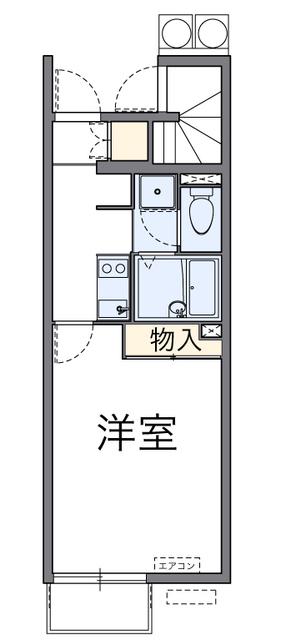 レオネクストグロリアス(1K/1階)の間取り写真