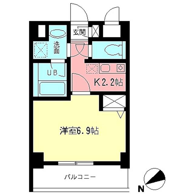 リヴェルテ(1K/1階)の間取り写真