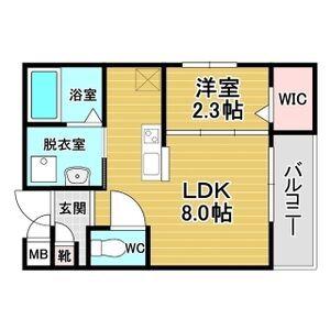 リアコート千里丘Iノース(1LDK/3階)の間取り写真