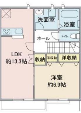 ユアメゾン大塚(1LDK/2階)の間取り写真