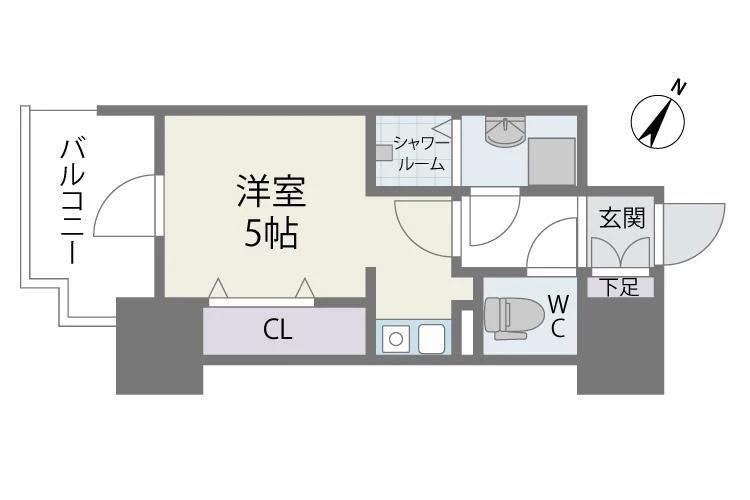 MODERN PALAZZO 天神南II(ワンルーム/4階)の間取り写真