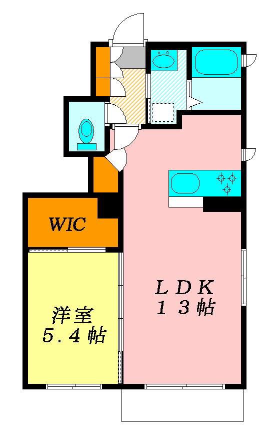モアバレー(1LDK/1階)の間取り写真