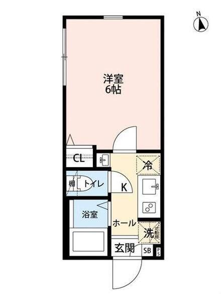 グランクオール南千住(1K/4階)の間取り写真