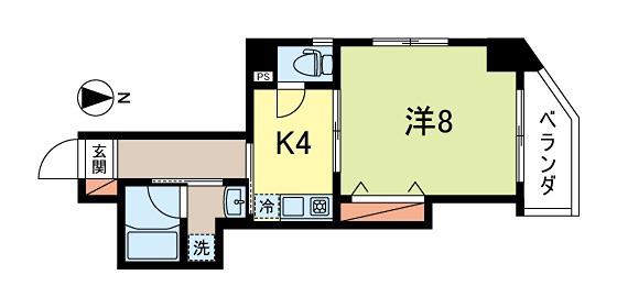 ハーモニー新高円寺(1K/3階)の間取り写真