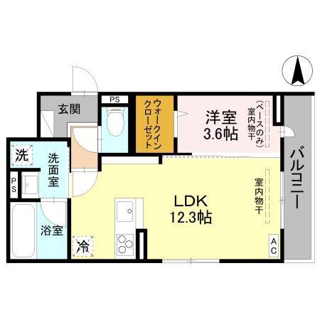 DR藤江北(1LDK/3階)の間取り写真